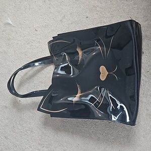Ted baker plastic black kitten shopper used good condition 20 x 15